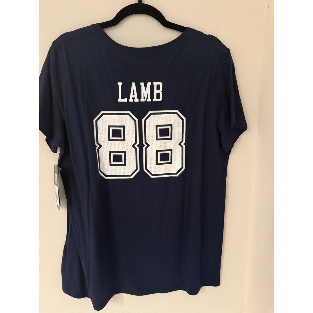 CeeDee Lamb- Dallas Cowboys Women's Fanatics V-neck T-shirt Size XL-NWT